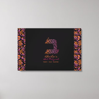 Toile B Lettre hébraïque pari Bat mitzvah Panneau d'insc