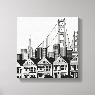 Toile B&W San Francisco la Californie