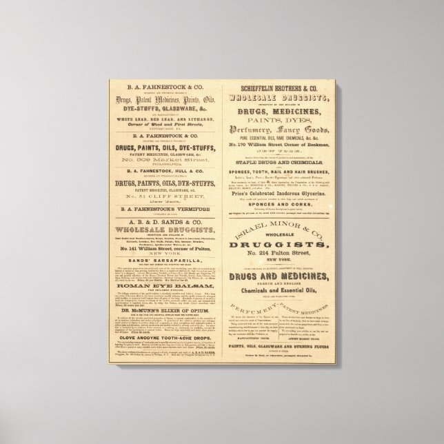 Toile BA Fahnestock and Company (Recto)