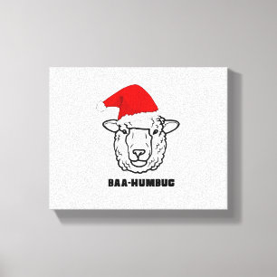 Toile Baa-Humbug Noël-Mouton Funny Mignon Fermier Anima