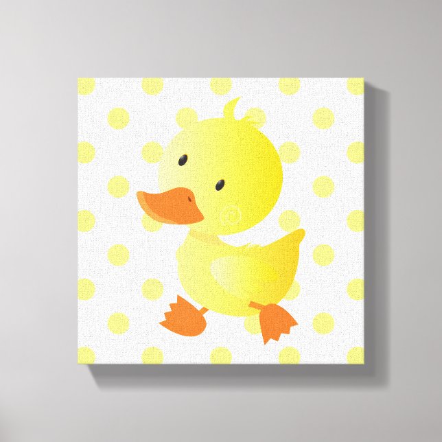Toile Baby Duck Pois Nursery Art (Recto)