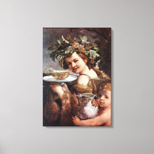 TOILE BACCHUS, RAISINS ET VIN BLANC