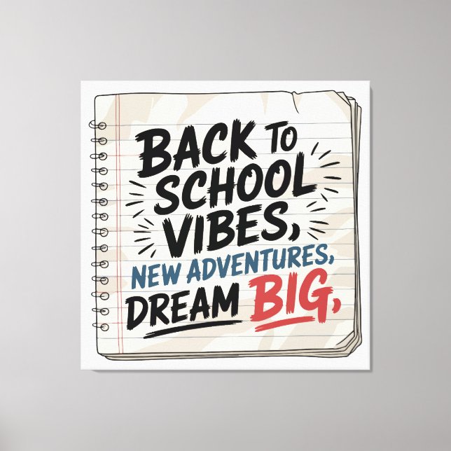Toile Back to School Vibes – Classroom Wall Print (Recto)