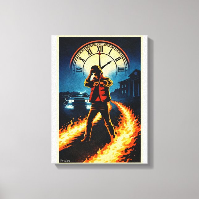 Toile Back to the Future Inspired Retro Movie Poster Art (Recto)