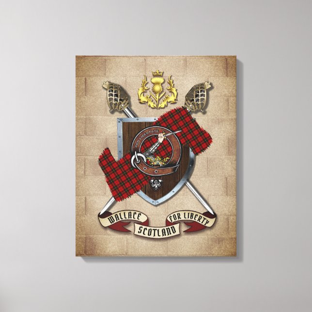 Toile Badge Clan Wallace W/Crossed Swords (Recto)