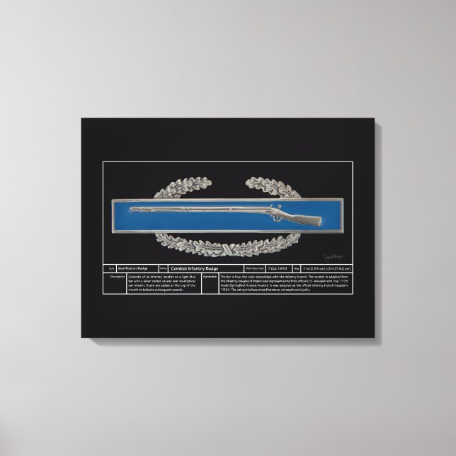Toile Badge d'infanterie de combat technique (Recto)
