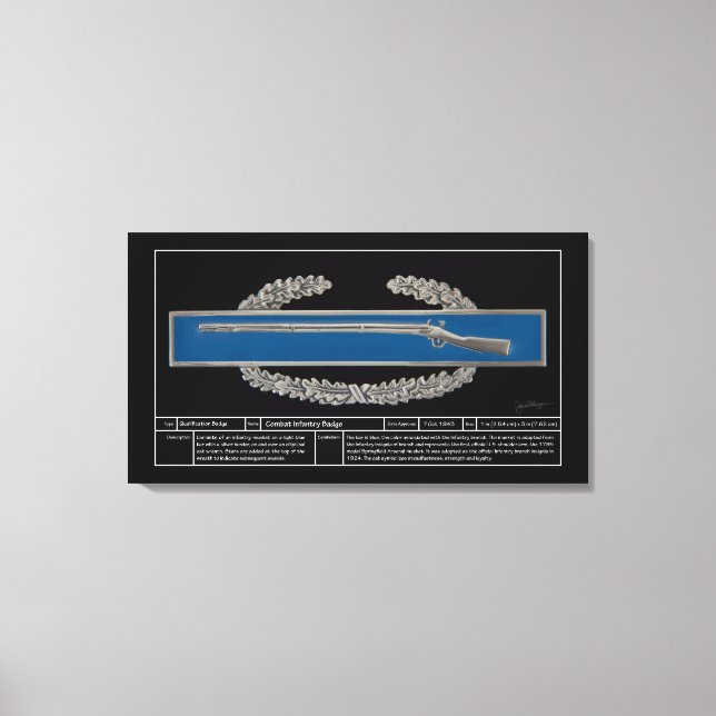 Toile Badge d'infanterie de combat technique (Recto)