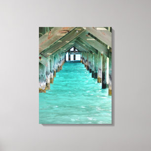 Toile Bahamas Pier mer des Caraïbes