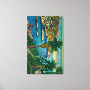 Toile Baie d'Avalon, île de Père Noël Catalina d'hori