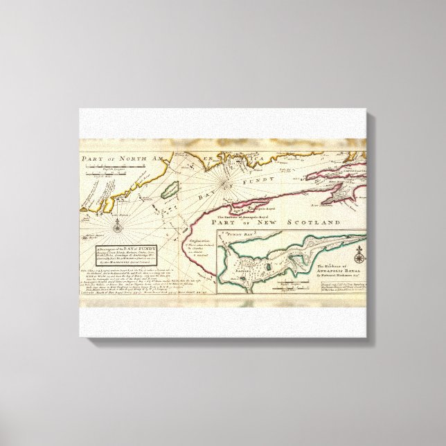 Toile Baie de Fundy et port d'Annapolis Royal (Recto)