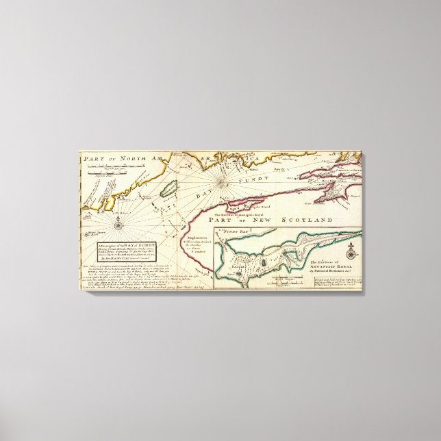 Toile Baie de Fundy et port d'Annapolis Royal (Recto)