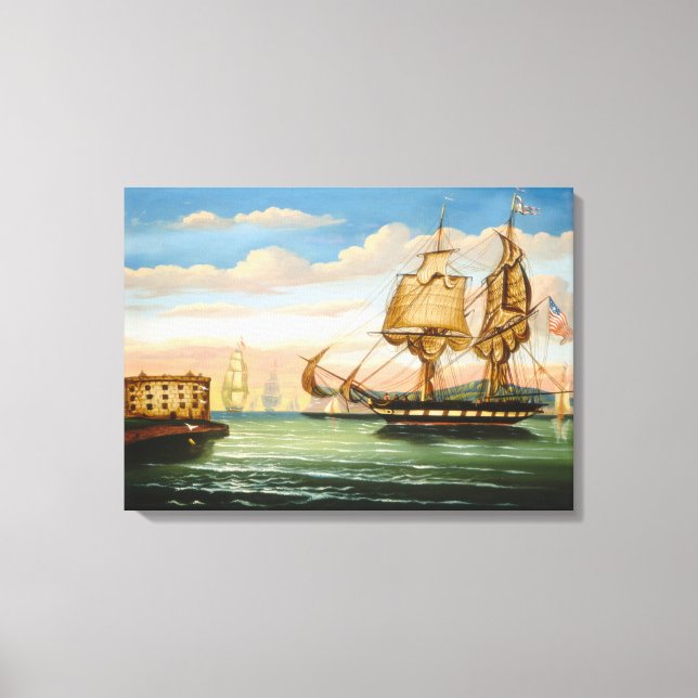 Toile Baie de New York, coucher du soleil (Recto)