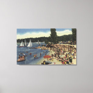 Toile Baigneurs sur la plage de Bathing Cove