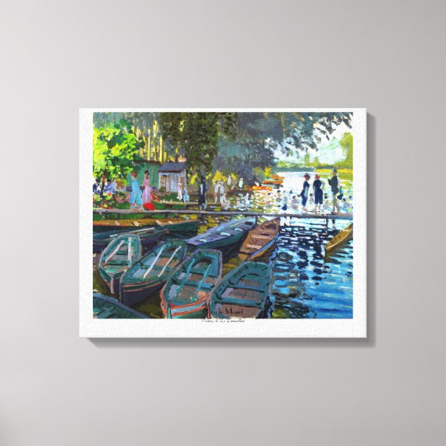 Toile Baignoires à La Grenouillere Claude Monet (Recto)