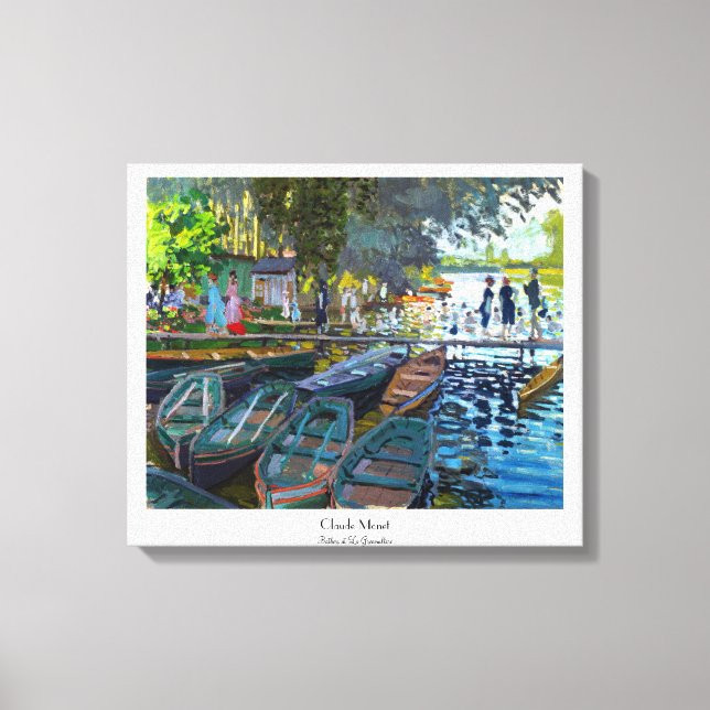 Toile Baignoires à La Grenouillere Claude Monet (Recto)