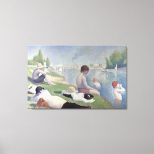 Toile Baignoires en Asnières par Georges Seurat