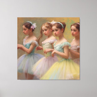 Toile Bailarinas en el estilo de Degas en tonos suaves