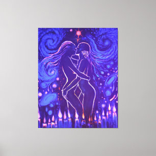 Toile Baiser lesbienne passionnée