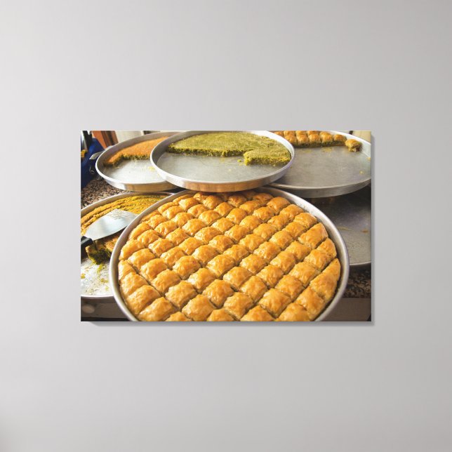 Toile Baklava dessert au marché (Recto)
