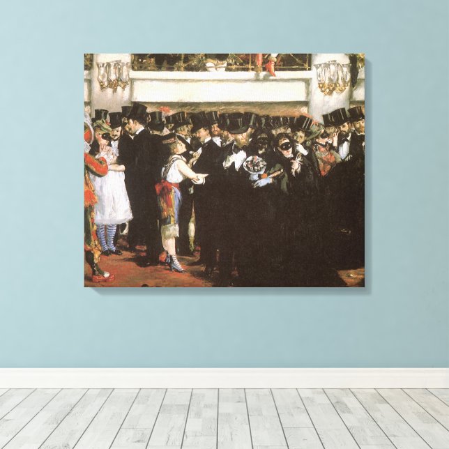 Toile Bal masqué à l'Opéra par Édouard Manet (Insitu (Plancher de Bois))