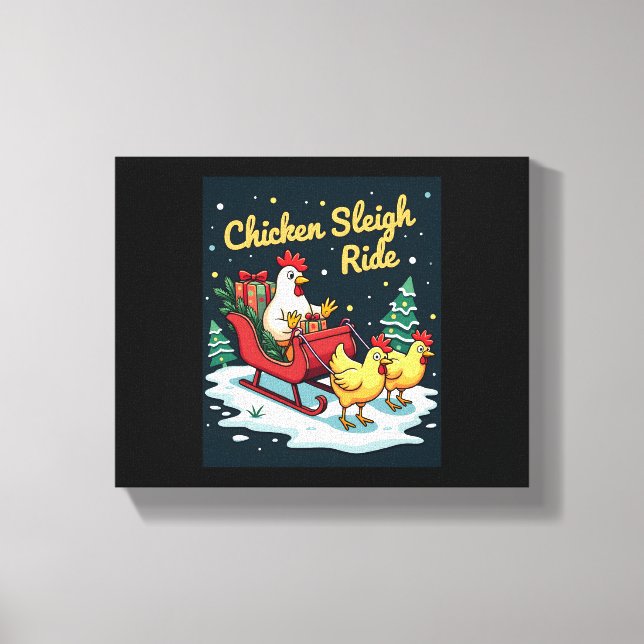 Toile Balade en traîneau de poulet (Recto)