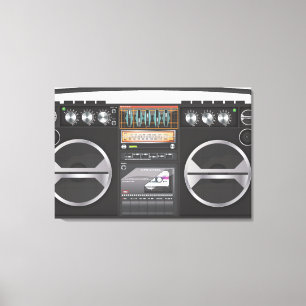 Toile Baladeur rétro Boombox
