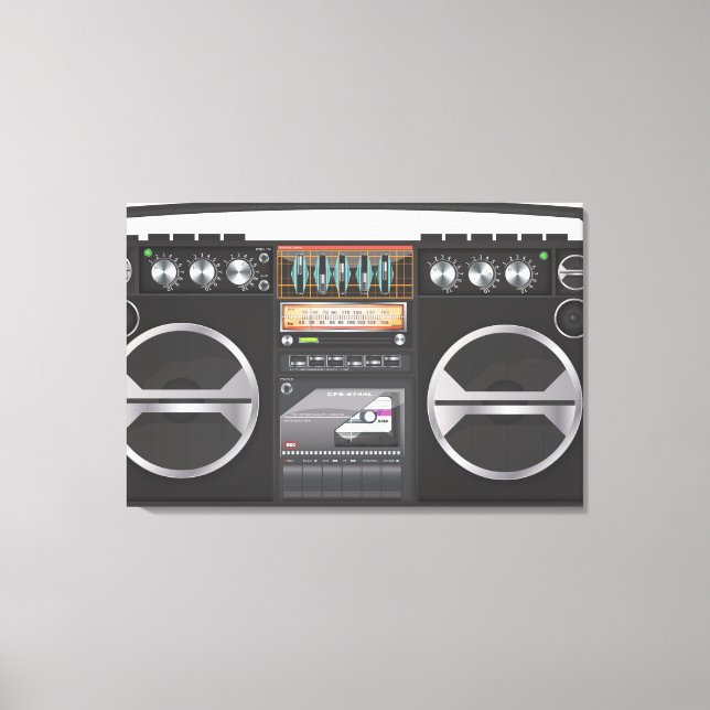 Toile Baladeur rétro Boombox (Recto)