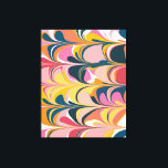 Toile Balayage en marbre Abstrait moderne en rose et jau<br><div class="desc">Ajoutez un style et une couleur amusants à vos murs avec cette toile de design graphique en marbre Abstrait et coloré.</div>