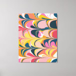 Toile Balayage en marbre Abstrait moderne en rose et jau<br><div class="desc">Ajoutez un style et une couleur amusants à vos murs avec cette toile de design graphique en marbre Abstrait et coloré.</div>