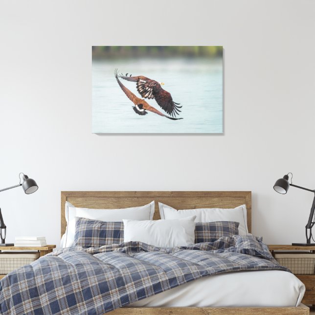 Toile Bald Eagle and Goose Nature Wildlife Fine Art (Insitu(Chambre))