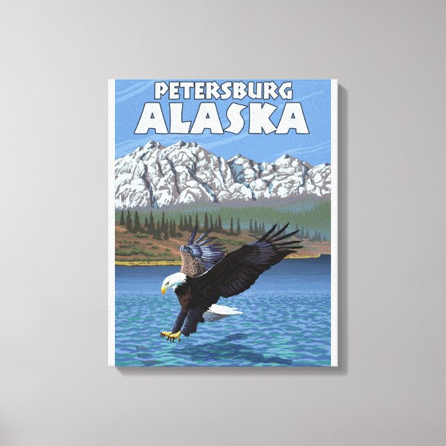 Toile Bald Eagle Diving - Petersburg, Alaska (Recto)