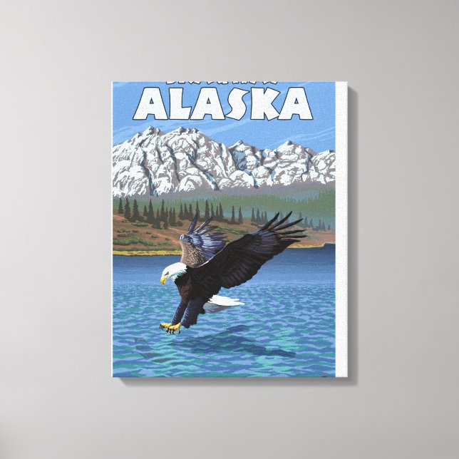 Toile Bald Eagle Diving - Skagway, Alaska (Recto)