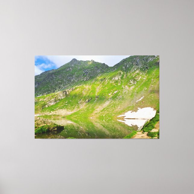 Toile Balea Lake Mountain Slope – Romania Alpine Print (Recto)