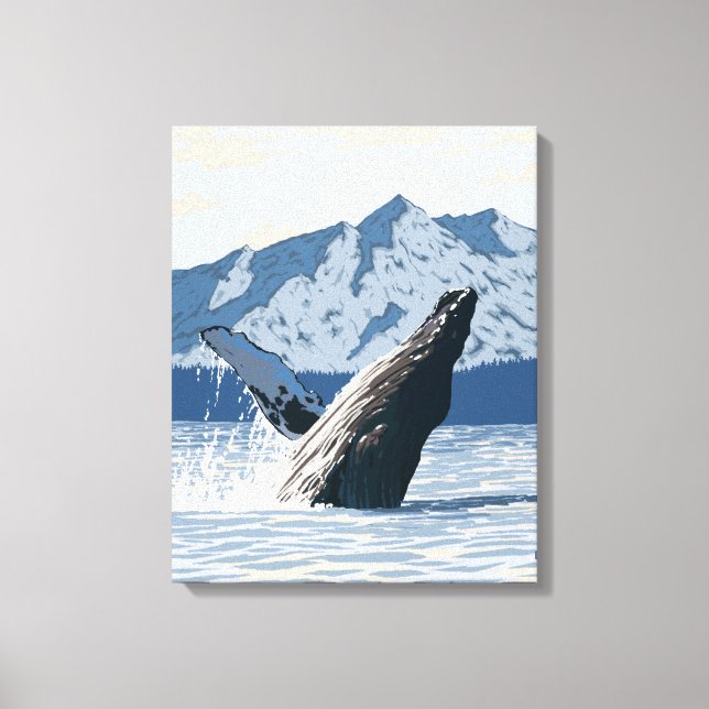 Toile Baleine à bosse - Cordova, Alaska (Recto)