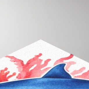 Toile Baleine blanche bleu mermaid baleine requin annive