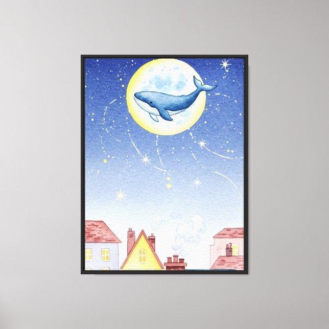 Toile Baleine sur la Lune (Recto)