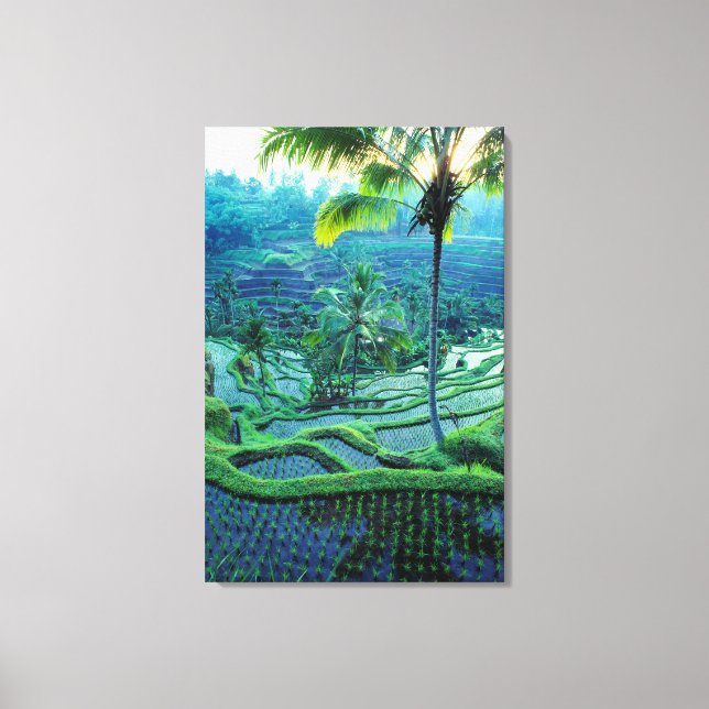 Toile Bali | Vue d'ensemble des rizières (Recto)