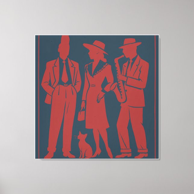 Toile Balise cadeau Zazous (Recto)