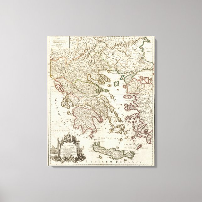 Toile Balkans Peninsula, Grèce, Macedonia (Recto)