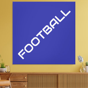Toile BALLE DE FOOTBALL S'AMUSANT ÉPais Texte Blanc Sur
