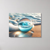 Balle De Plage Avec Vague Océanique