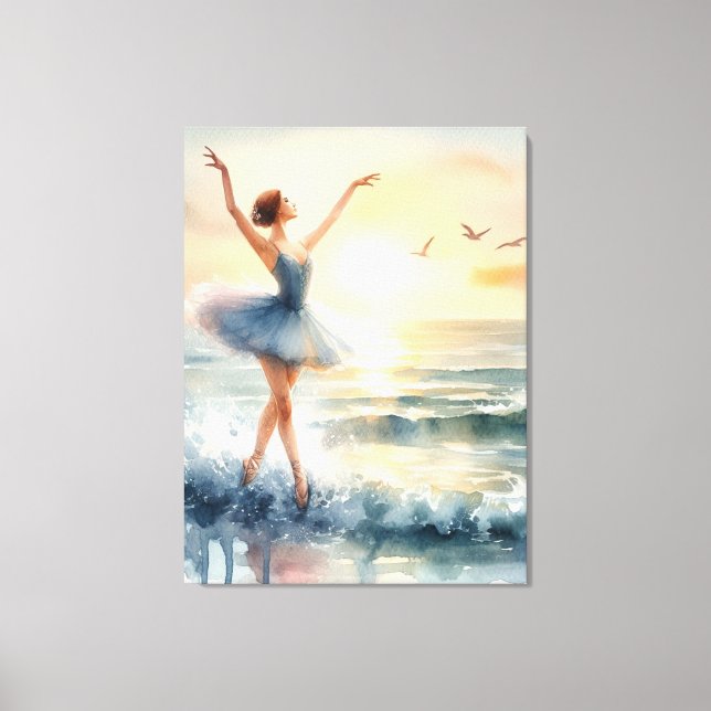 Toile Ballerina Dancing on the Ocean (Recto)