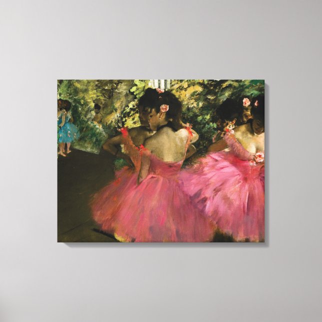 Toile Ballerinas en rose par Edgar Degas (Recto)