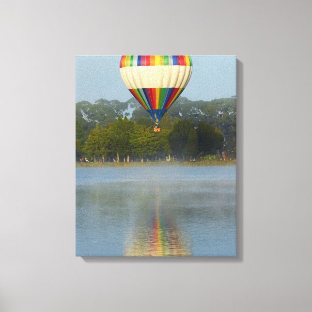 Toile Ballon à air chaud au-dessus de la rivière (Recto)