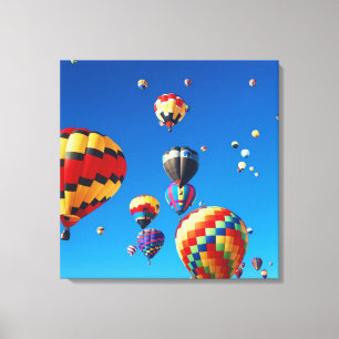 Toile Ballons à Air Chaud Ciel Bleu