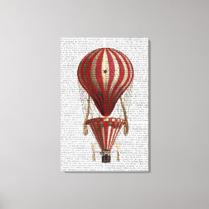 Toile Ballons à air chaud en cascade rouge