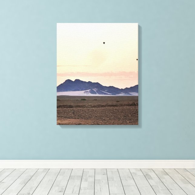 Toile Ballons à air chaud sur Sossusvlei (Insitu (Plancher de Bois))