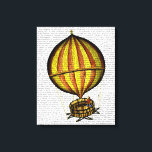 Toile Ballotte à air chaud jaune et rouge<br><div class="desc">Transports et voyages</div>