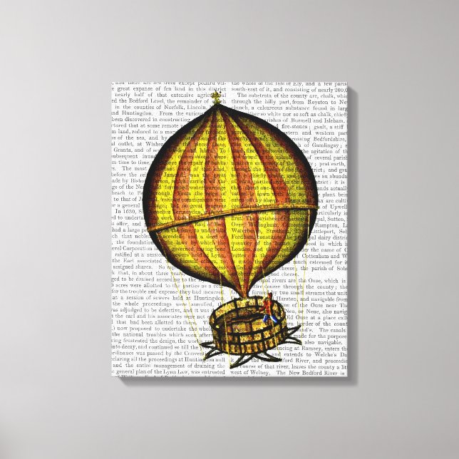 Toile Ballotte à air chaud jaune et rouge (Recto)