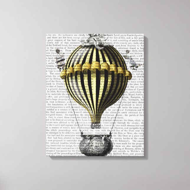 Toile Ballotte baroque Noir Jaune (Recto)